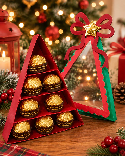 Árvore Triângulo para Doces - Natal