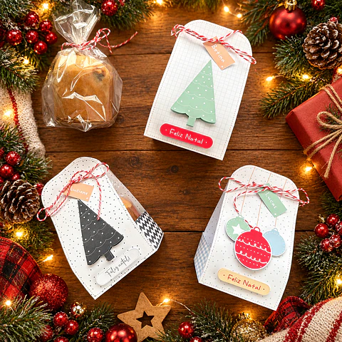 Porta Mini Panetone - Natal
