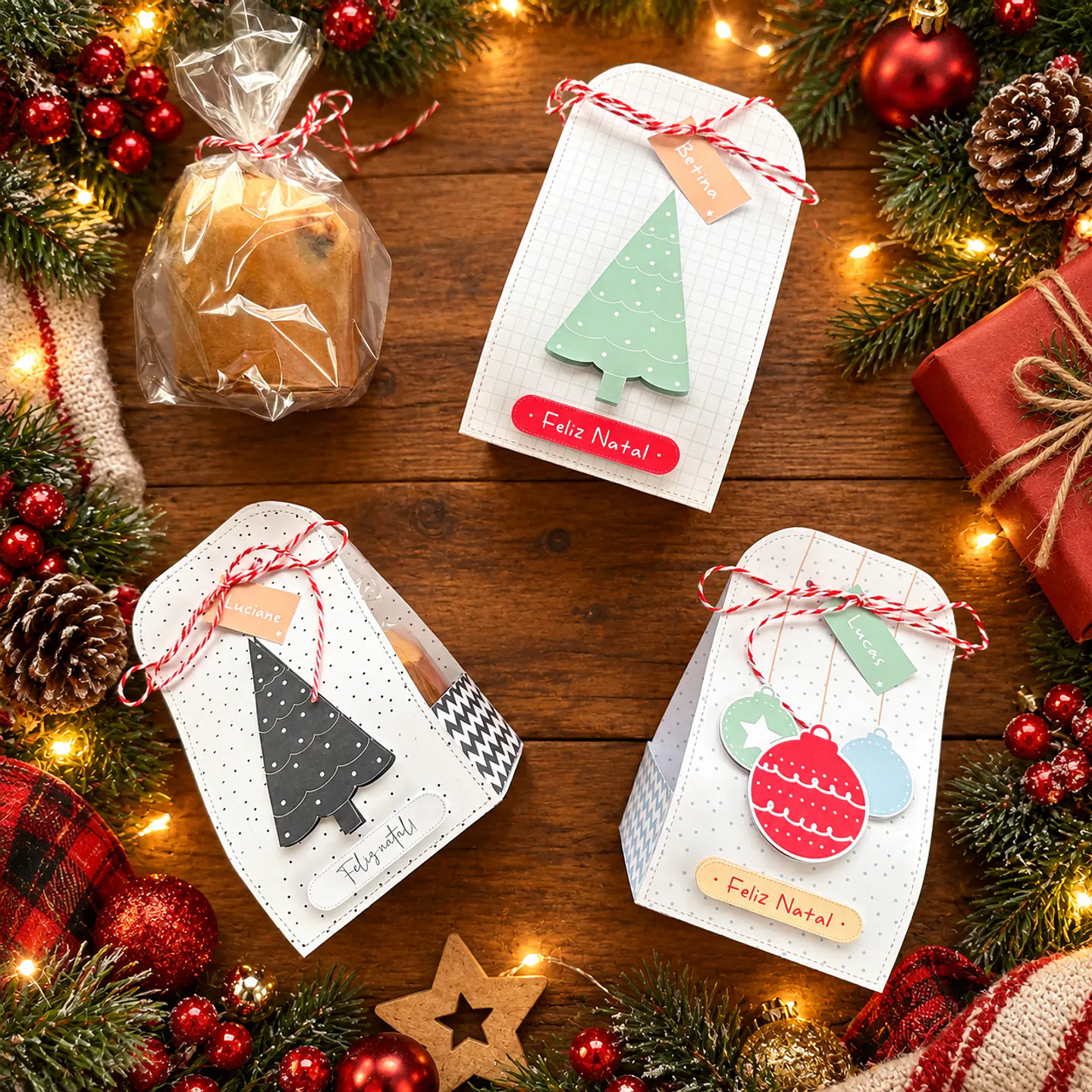 Porta Mini Panetone - Natal 1