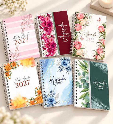 Pack Capas Florais A5 2027