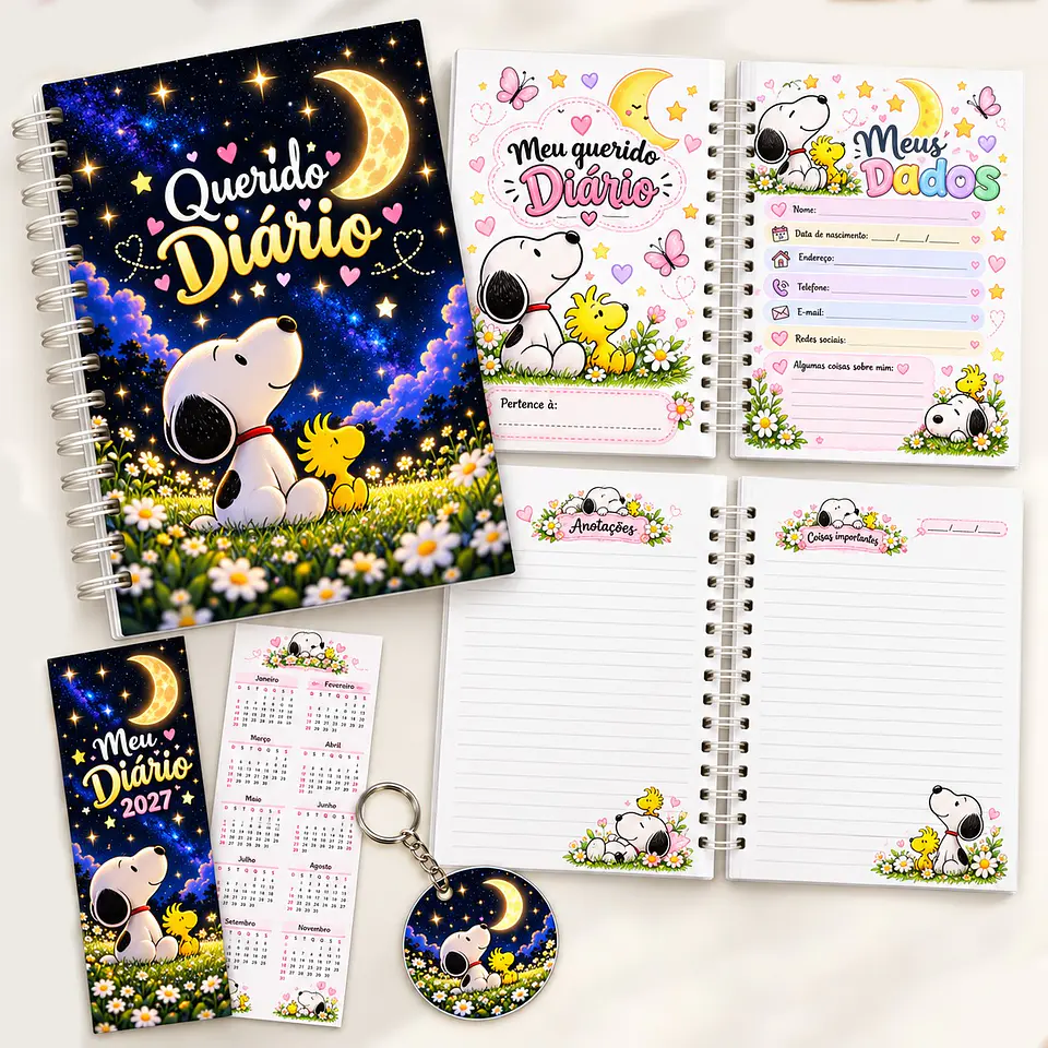  Diário Snoopy - Encadernação 1