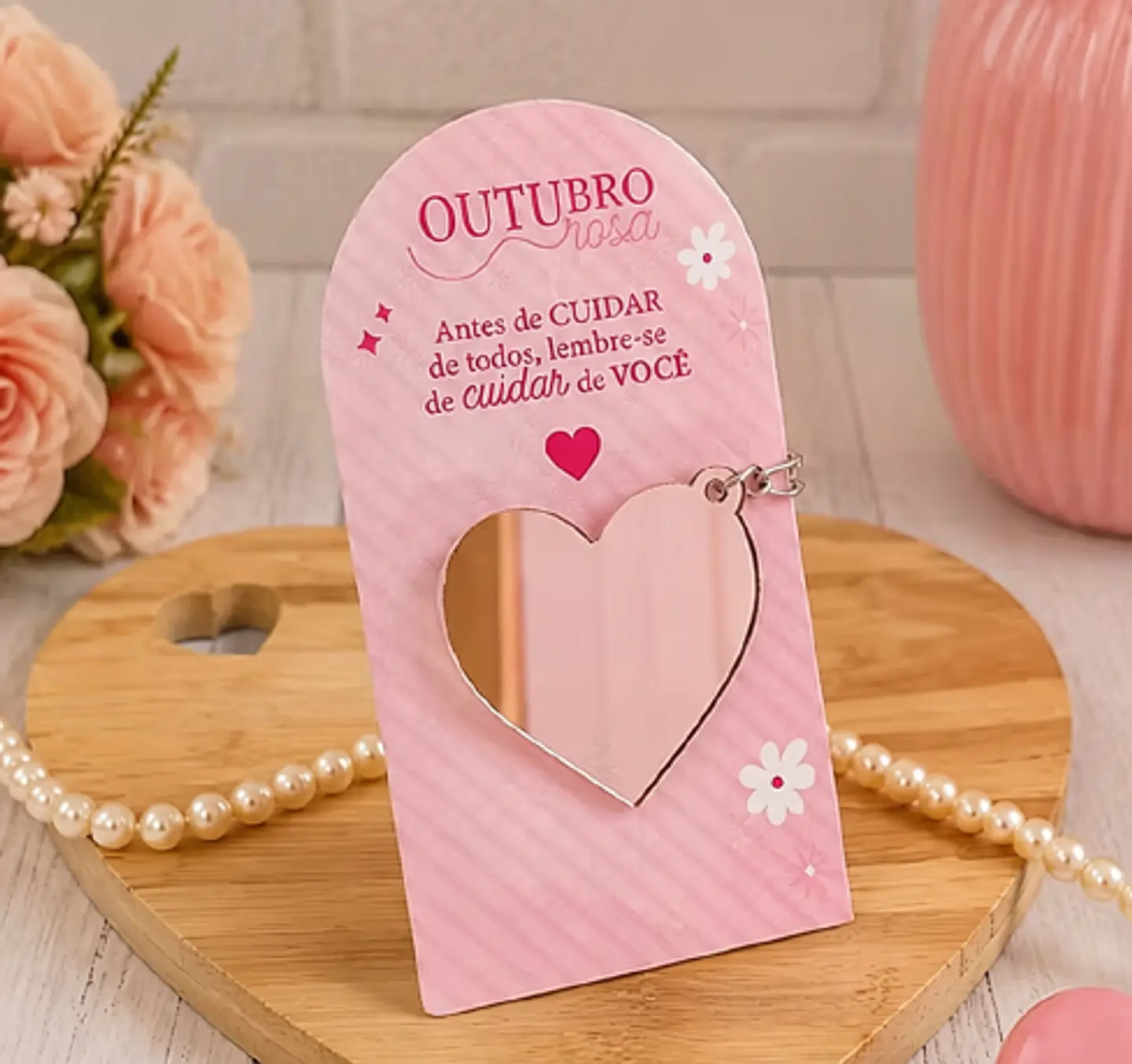 Cartão Espelho - Outubro Rosa 1