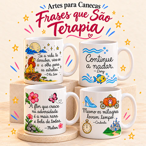 Canecas Frases que São Terapia