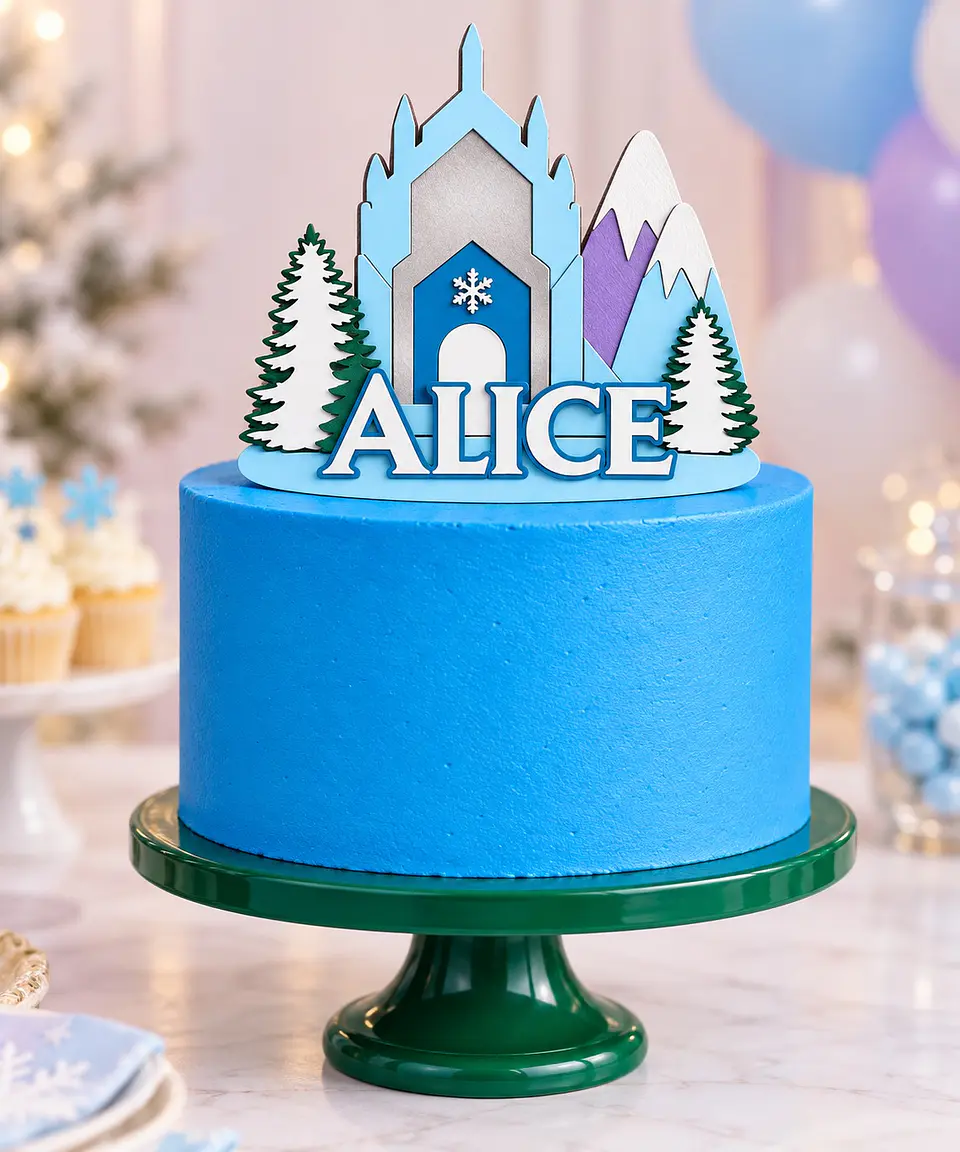 Frozen - Topo de Bolo Cenário 1