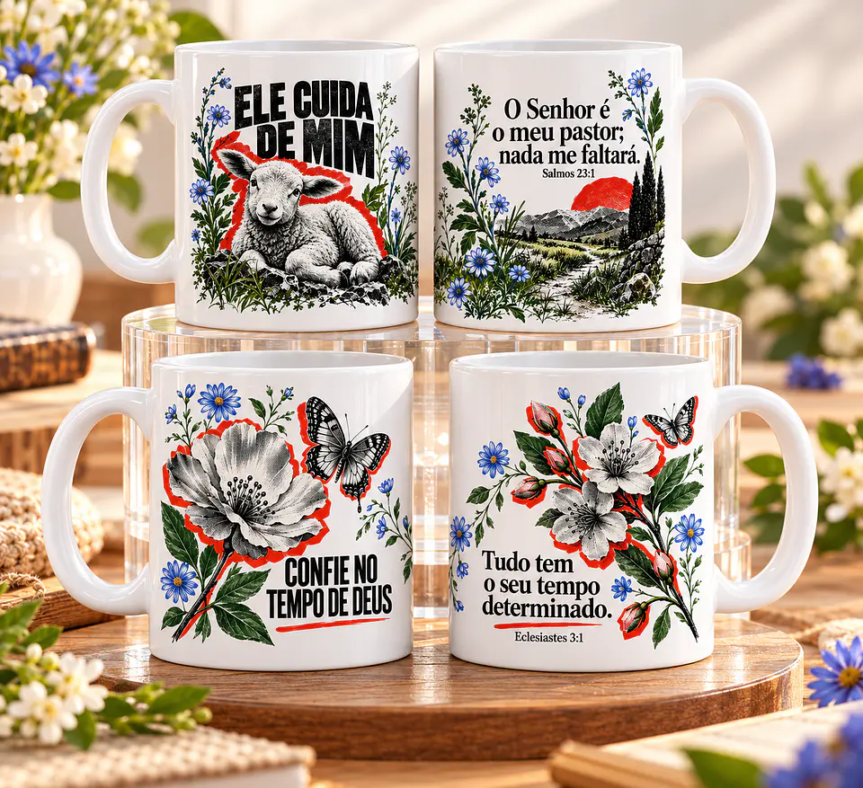 Coleção Floresça na Fé - Canecas 1