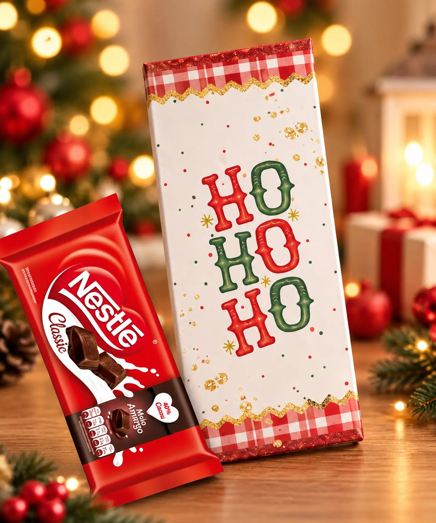Embalagem Barra de Chocolate - Natal 1