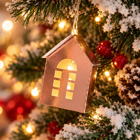  Molde Casinha para Pisca-Pisca - Natal