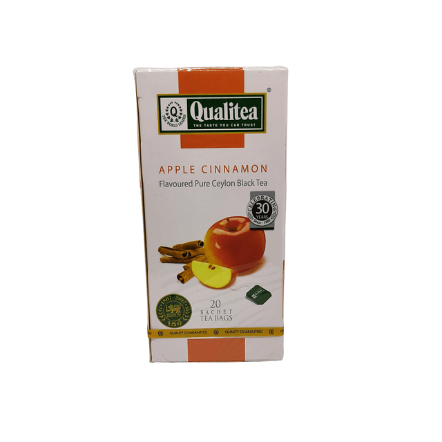 Té manzana canela, caja 20 bolsas. Qualitea