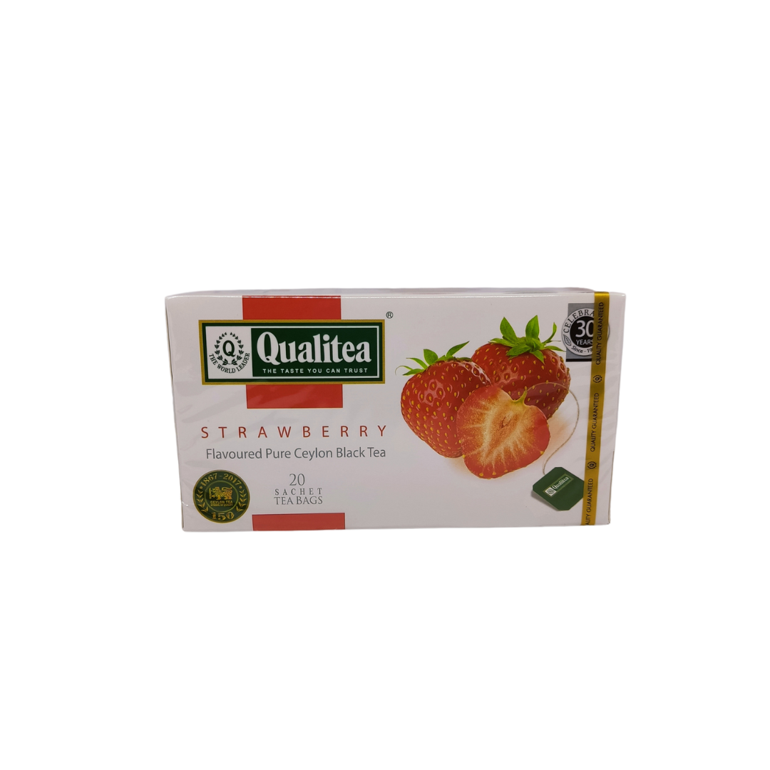 Té frutilla , caja 20 bolsas. Qualitea