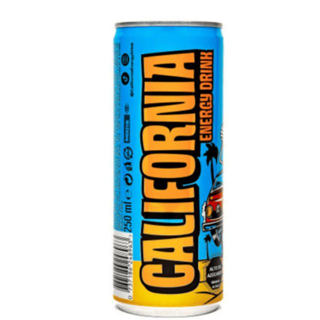 Pack de 12 bebidas Energética California 250 ML (lata)