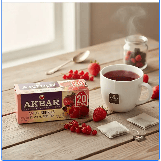 Té Akbar wild Berries ( 20 saquitos)
