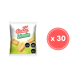 Galletas Colación Mini Limón Costa 35 G X 30 Unidades