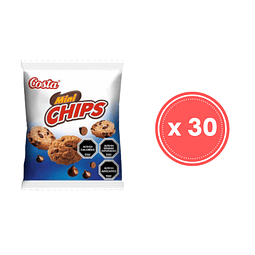 Galletas Colación Mini chips Costa 35 G X 30 Unidades
