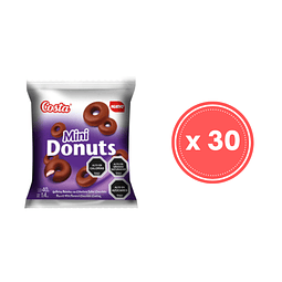 Galletas Colación Mini Donuts chocolate 40 G X 30 Unidades