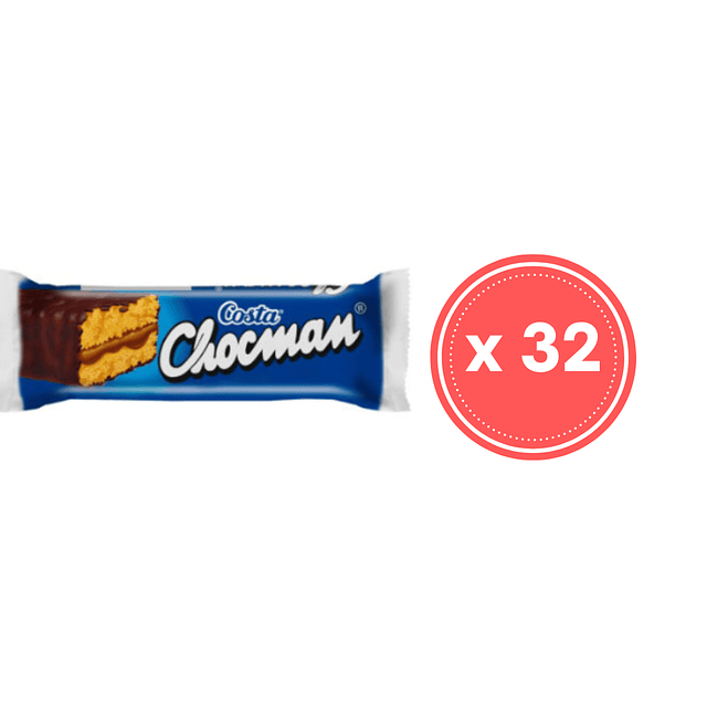 Chocman costa para colación 33 gramos caja 32 unidades