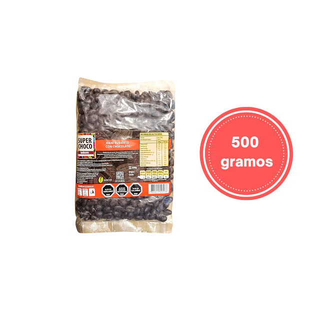 Maní cubierto chocolate 500 grs Super Choco