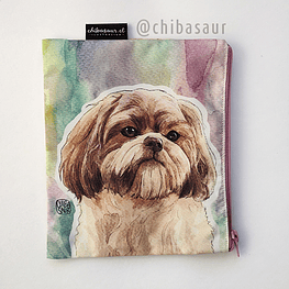 Estuche plano Shih tzu