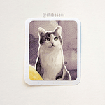 Sticker Gato Gris