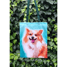 Tote bag Corgi