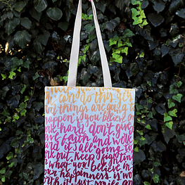 Tote bag "Believe" rosa