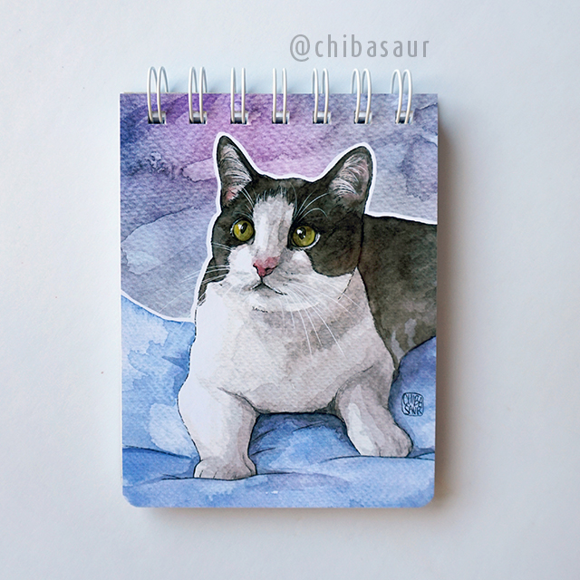 Croquera mini Gato Blanco y Negro 1