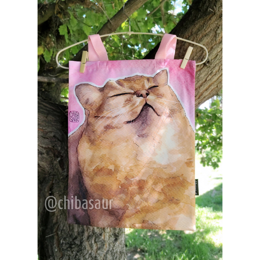 Tote bag Chibasaur Meme Gato Zzz
