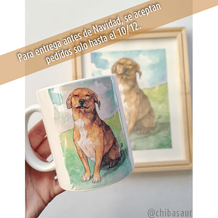 Taza personalizada con tu mascota + ilustración
