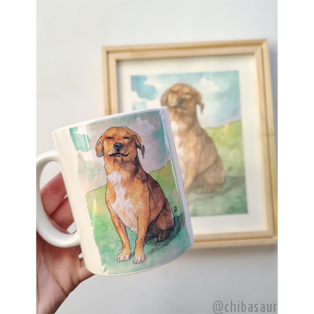 Taza personalizada con tu mascota + ilustración 1