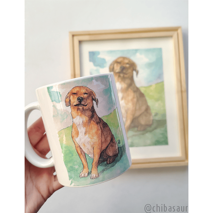 Taza personalizada con tu mascota + ilustración 1