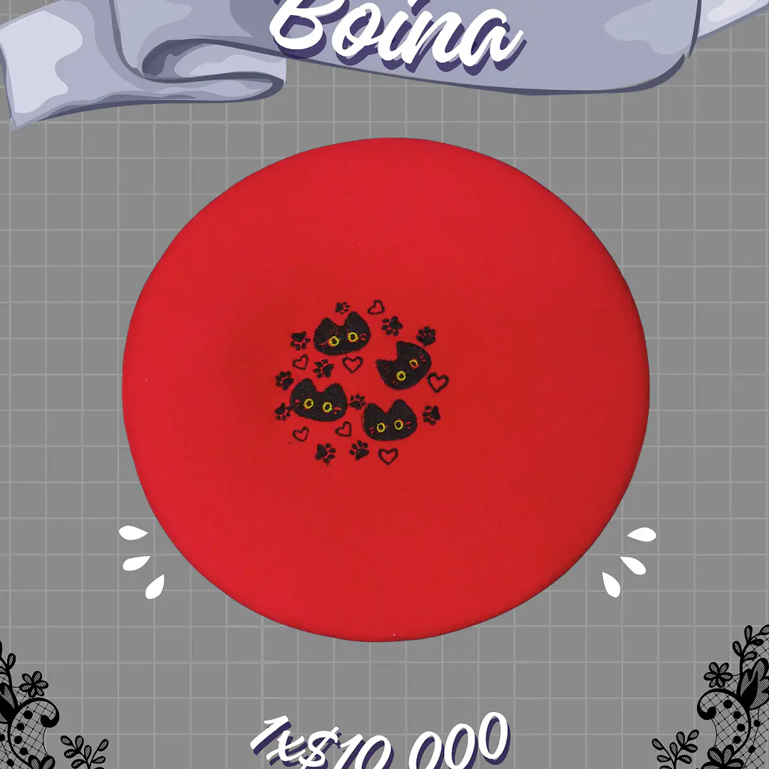 Boina Roja Gatos Negros 1