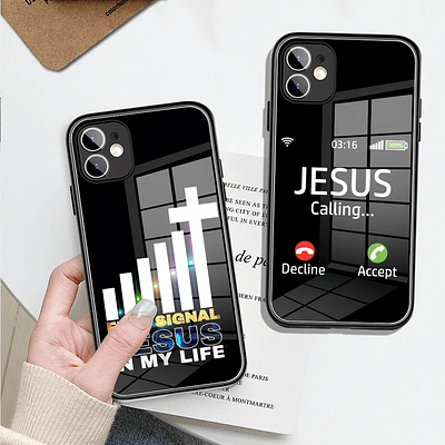 Jesus Christian Faith Cross Admire Glass Mobile Phone Case For IPhone 15 13 11 12 Pro 14 Pro MAX XR XS MAX SE 2020 Phone Covers