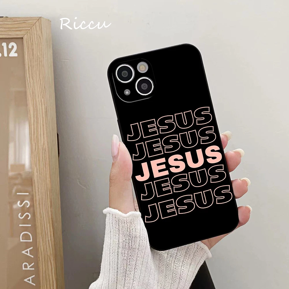 FOR IPhone 14 Verse of The Christian Bible Jesus Soft Case for Iphone 15 14 11 12Pro 8 7 Plus X 13Pro MAX SE2020 XR XS Covers