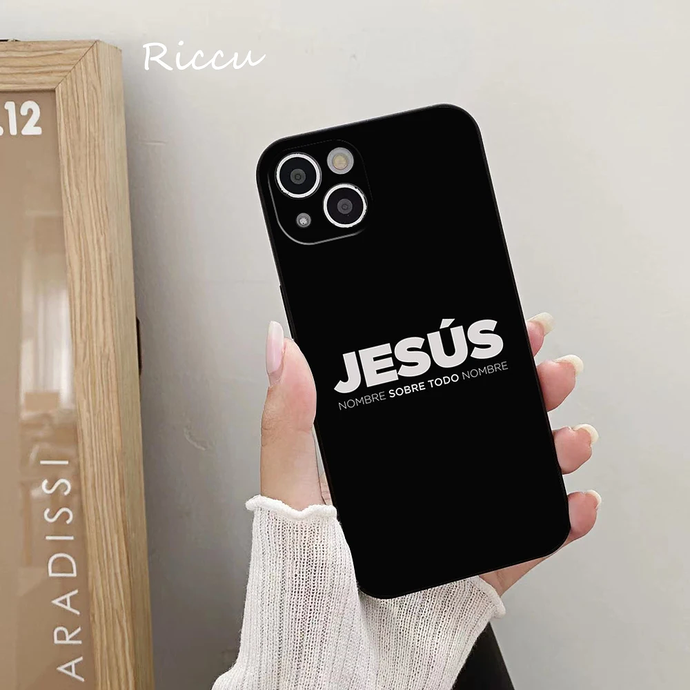 FOR IPhone 14 Verse of The Christian Bible Jesus Soft Case for Iphone 15 14 11 12Pro 8 7 Plus X 13Pro MAX SE2020 XR XS Covers