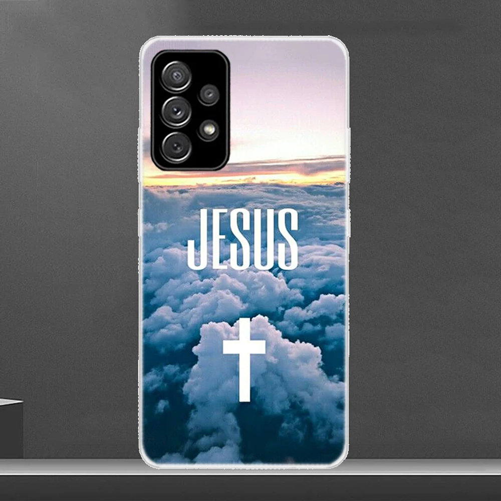 Christian Cross Design Phone Case For Samsung Galaxy A15 A14 A13 A12 A55 A54 A53 A52 A35 A34 A33 A32 A25 A24 A23 A22 A04S A03S A