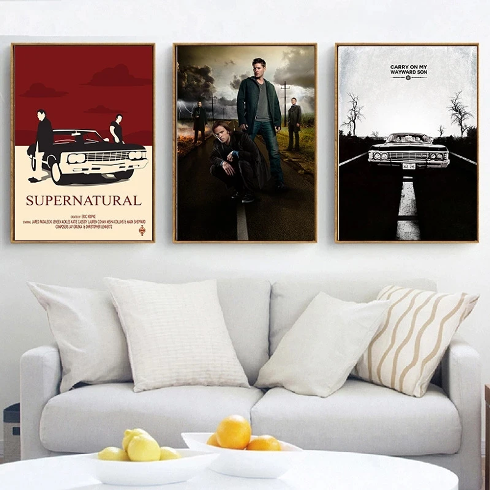 Supernatural TV Series Poster Canvas Painting Picture Bedroom Living Sofa Wall Decor Home Decor Unframed