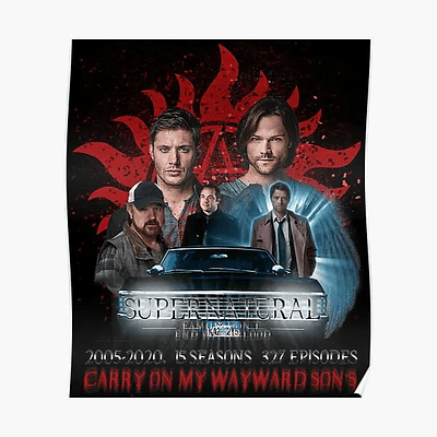 Supernatural Family Dont End With Blood  Poster Painting Decor Art Home Picture Decoration Modern Wall Print No Frame