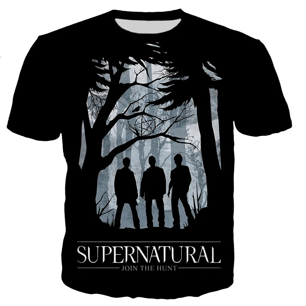 Supernatural 3D Printed T-shirt Summer Fashion Casual Style T Shirt