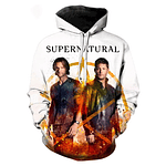 Supernatural TV Series Sweatshirts Oversized Hoodies Casual Pullover Hooded Sweatshirts