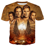 Supernatural 3D Printed T-shirt Summer Fashion Casual Style T Shirt