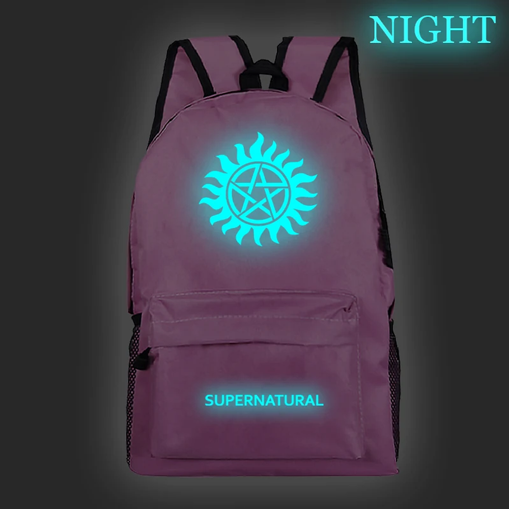 Supernatural Luminous Backpack For Women Teens Book Bag Travel Rucksack Zipper Knapsack Boys Girls Schoolbags Men Laptop Bagpack