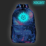 Supernatural Luminous Backpack For Women Teens Book Bag Travel Rucksack Zipper Knapsack Boys Girls Schoolbags Men Laptop Bagpack