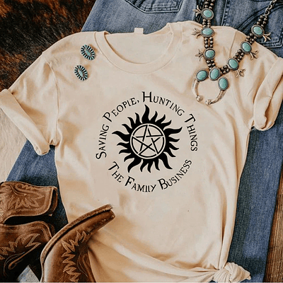 Supernatural t shirt women top female clothes