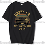 Supernatural TV Series T Shirt Carry On My Wayward Son TShirt XS-4XL 