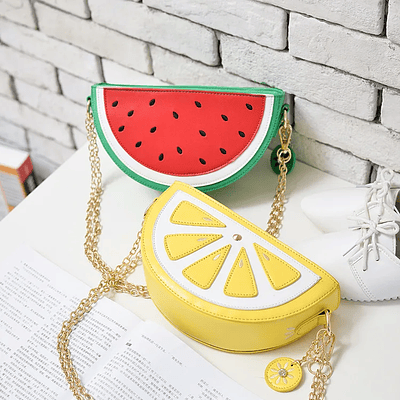 Crossbody bag fruit shape mini wallet clutch chained shoulder bag