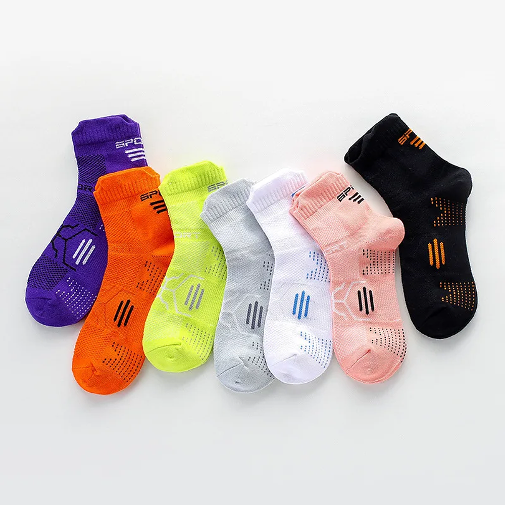 Athletic Sport Ankle Boat Socks Woman Breathable Bright Color No Show Sock