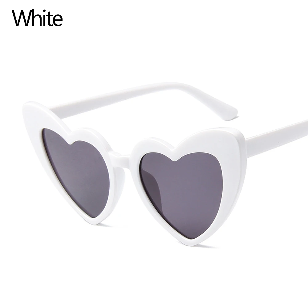 Ladies Fashion Metal Frame Sunglasses Fancy Dress Retro Heart Shaped Gradient Lens Sunglasses UV