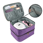 Storage Double-Layer Nail Tools Nail Polish Carrying Case Nail Organizers and Dryer Case Holds 30 Various Size Bottles