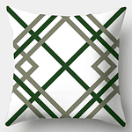 45x45cm Pillowcase Green Geometric Stripe Printing Cushion Cover