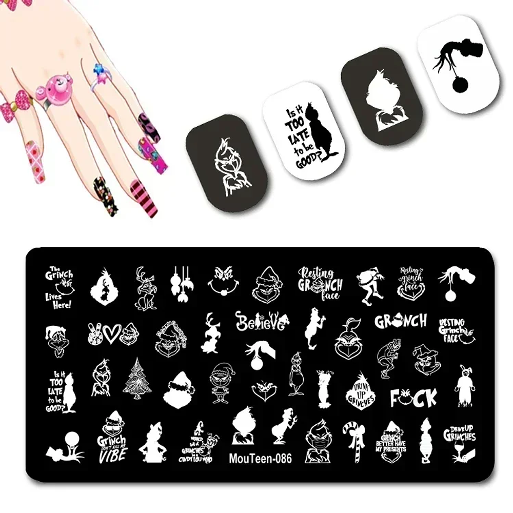 Disney Stitch Nail Art Stamping Plates for Nails