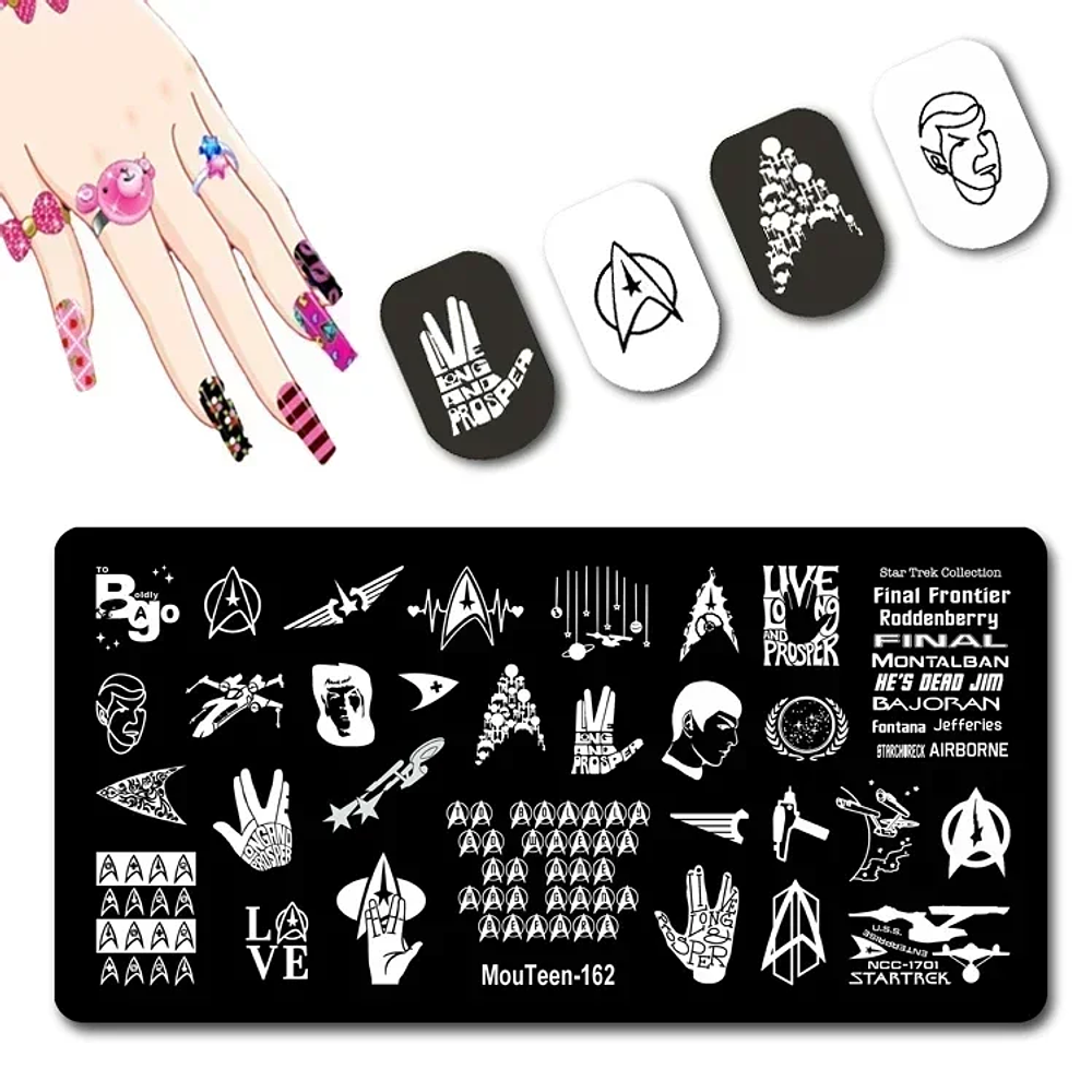 Disney Stitch Nail Art Stamping Plates for Nails